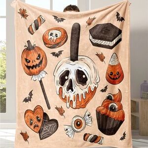Cozy Halloween Throw Blanket
